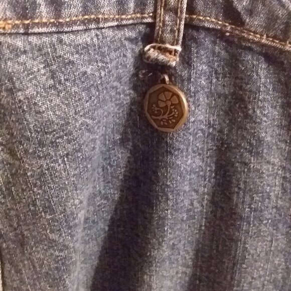 #094 April Cornell Women's 14 (XL) Denim Blue Jeans Wide Leg High-Rise - Picture 6 of 7